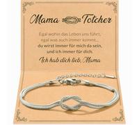 SOFIA FERRER Mother's Day Bracelet with Knots, Gift Mum from Daughter or Son Made of Stainless Steel for Mother's Day, Emotional Mother's Day Gifts for Mum, Mittelgroße, Metal, No Gemstone