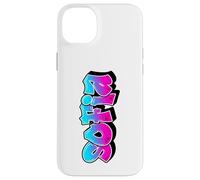 Sofia Graffiti Personalized Name Blue Pink Lettering Case for iPhone 14 Plus