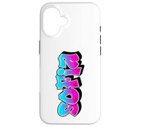 Sofia Graffiti Personalized Name Blue Pink Lettering Case for iPhone 16