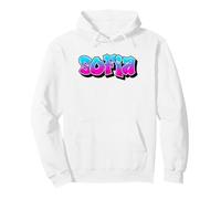 Sofia Graffiti Personalized Name Blue Pink Lettering Pullover Hoodie