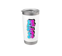 Sofia Graffiti Personalized Name Blue Pink Lettering Stainless Steel Insulated Tumbler