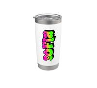Sofia Graffiti Personalized Name Green Pink Lettering Stainless Steel Insulated Tumbler