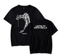 Sofia Isella Merch The Dog Summer Tee T-Shirt Unisex Adult Short Sleeve Jumpers (Black,L)