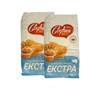 Sofia Mel Wheat Flour 1Kg Extra Wheaten Flour Product of Bulgaria (Pack of 2)