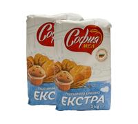 Sofia Mel Wheat Flour 2Kg Extra Wheaten Flour Product of Bulgaria - Pack of 2