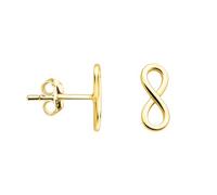 SOFIA MILANI - Women’s Earrings 925 Sterling Silver - gold-plated/golden & with Cubic Zirconia stones - Infinity Stud Earrings - E2525