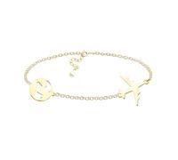 Sofia Milani - Women's Bracelet 925 Silver - Gold Plated - World Map Airplane Pendant - B0355