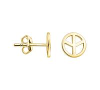 SOFIA MILANI - Women's Earrings 925 Silver - Gold Plated - Peace Stud Earring - E2564
