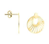 SOFIA MILANI - Women's Earrings 925 Silver - Gold Plated - Sun Flower Circle Stud Earring - E3012