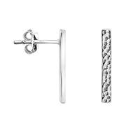 SOFIA MILANI - Women's Earrings 925 Silver - Hammered Bar Stud Earring - E1378