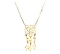 Sofia Milani - Women's Necklace 925 Silver - Gold Plated - Dreamcatcher Pendant - N0779