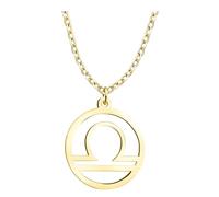 Sofia Milani - Women's Necklace 925 Silver - Gold Plated - Libra Zodiac Sign Pendant - N0735