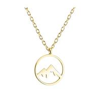 Sofia Milani - Women's Necklace 925 Silver - Gold Plated - Mountain Pendant - N0760