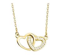 Sofia Milani - Women's Necklace 925 Silver - Gold Plated with Zirconia Stone - Heart Pendant - N0755