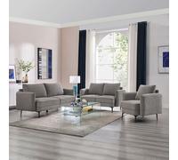 SOFIA MODERN SCANDI STYLE FABRIC LIVING ROOM 1+2+3 SEATER SOFA SET MOCHA