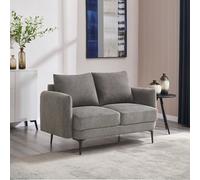 SOFIA MODERN SCANDI STYLE FABRIC LIVING ROOM 2 SEATER SOFA MOCHA