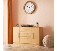 Sofia Ready Assembled 2 Door 3 Drawer Sideboard in Modern Oak - Welcome Furniture | TJ Hughes