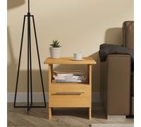 Sofia Ready Assembled Bottom Drawer Lamp Table in Modern Oak - Welcome Furniture | TJ Hughes