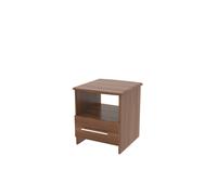 Sofia Ready Assembled Bottom Drawer Lamp Table in Noche Walnut - Welcome Furniture | TJ Hughes