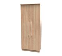 Sofia Ready Assembled Wardrobe with 2 Doors - Bardolino Oak - Welcome Furniture | TJ Hughes