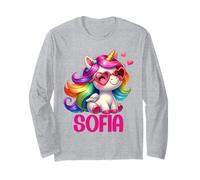 Sofia Unicorn Name Personalized Design Long Sleeve T-Shirt
