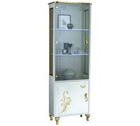 Sofia White Italian 1 Door Display Cabinet