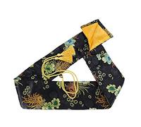 SOFIALXC Silk Sword Bag Samurai Katana Wakizashi Tanto Sword Cover Carry Bag with Golden Tassel,A