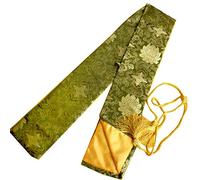 SOFIALXC Silk Sword Bag Samurai Katana Wakizashi Tanto Sword Cover Carry Bag with Golden Tassel,R