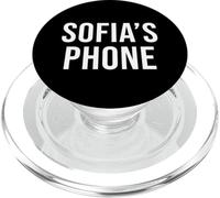 Sofia's Phone Black White Name Sofia PopSockets PopGrip for MagSafe