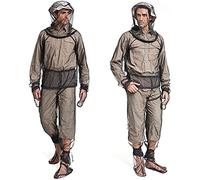 Sofiey 4 Pieces Mosquito Net Suit- Jacket Hood & Pants& Mitts & Socks Sets Light-Weight& Breathable Mesh Clothing for Men & Women, Ideal for Fishing, Hiking, Camping, Farming and Gardening (L/XL)