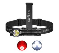 Sofirn HS43 3200LM Headlamp with Red Light, Floodlight, Rechargeable LED with IPX6, Type-C, Headlamp for Camping, Walking, Fishing, Work and Sport.