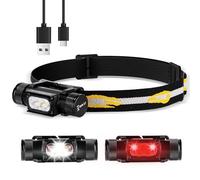 sofirn LED Headlamp Rechargeable, H35R Super Bright Lightweight Head Light with 660nm Deep Red Light, 1500 Lumens White Light, IPX6 Waterproof Head Flashlight for Running Hiking Camping