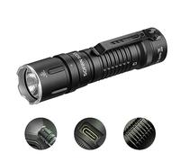 Sofirn SC33 Torches LED Super Bright, USB C Rechargeable Tactical Torch 5200 Lumens Powerful Flashlight with Tail E-Switch, Boost Driver, for Camping Hiking Emergency