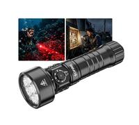 Sofirn SD11 Torch, 5000LM, CRI 90, Rechargeable Waterproof Torch with 660NM Red Light, 3000K-6500K, USB-C, IPX8, with 1/4" Mount and Lanyard, for Underwater Photography, Fishing, and Water Activities