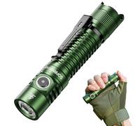 Sofirn SP31 V3.0 Pocket Flashlight Rechargeable, 1200 High Lumen Tactical Flashlight with Powerful LED, Dual Switches and Buck Constant Current Circuit for Home, Emergency, Heavy Duty (Green)