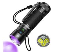sofirn SR23 3300 Lumens EDC Flashlight USB C Rechargeable, Bright LED Flashlight with UV Light, High Lumens Portable Handheld Dual Sources Pocket Light for Outdoor, Checking, Working, Emergency