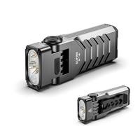 Sofirn ST2 EDC 3000LM LED Torch, 3-in-1 White Light + 660nm Red Light + 365nm UV Black Light, Rechargeable USB-C, Magnetic with Clip, IPX6 for Work, Workshop, Outdoor
