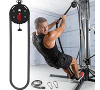 Soflightmok Endless Rope Trainer,Portable Cable Pulley System,Infinite Rope Pull Trainer,Hanging Home Gym Equipment for Grip, Arms, Back, Body Coordination Exercises,Adjustable Resistance Red