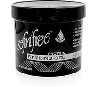 SOFN'FREE Protein Styling Non-Flaking Gel for firm styling control when setting, wrapping or moulding, perfect waves sets and controlling curly hair, Black,32OZ (Pack 1)