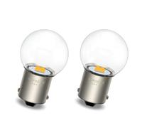 SOFOC 1156 BA15S LED Reverse Light Warm White Car RV Camper Trailer Interior Lighting 6V 12V 24V 6-30V AC/DC Position/Tail Lights G25 Bulb 2525 4SMD 2PCS