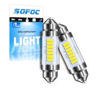 SOFOC 36MM Festoon LED Bulb C5W 239 White 6V 12V 24V for Car Dome Light Map Light Trunk Light License Plate & Door Courtesy Light 2Pcs