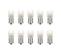 SOFOC Arcade Pinball Gaming Machine Light Bulb BA9S LED 220V White Bayonet Base Instrument Panel Indicator Light 10Pcs
