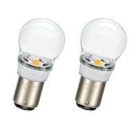 SOFOC BA15D LED Bulb Single Beam Warm White Tail Light DRL 6V/12V/24V 2Pcs