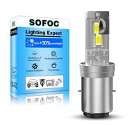 SOFOC BA20D Bulb LED S2 500% Brighter Than Halogen Motorcycle/Car Headlight White DC 12V-18V 60W 4000Lm High Low Beam Design 1Pcs
