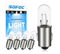 SOFOC BA7S 24V Halogen Bulb Warm White Auto/Aircraft Dashboard Indicators Reading Lights Courtesy Lamps Number Plate Lamp & Vanity Mirror Lights 5Pcs