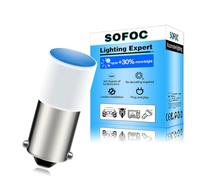 SOFOC BA9S Base LED Bulb 6V 1W Blue Super Bright SMD Chip Energy Saving Interior Indicator Lights Wall and Instrument Lights Toy Bulb Long Lifespan 2Pcs