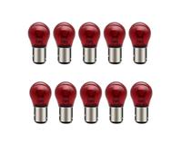 SOFOC BAW15D Bulb 12V PR21W/5W Combined Brake lights/Tail Light Red Position/Side Lamp S25 Dual Contact 10Pcs