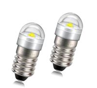 SOFOC E10 LED Torch Bulb 1-5V DC 6000K White Decorative Light DIY Indicator Lamp Outdoor/Bicycle Headlamp Penlight for Maintenance 2Pcs