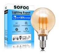 SOFOC E14 Base Vintage LED Bulbs G45 4W Low Voltage Light Warm White Small Outdoor/Indoor Light 400LM 220V-240V Create Cozy Ambiance Home Decor No Dimmable 1Pcs