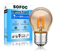 SOFOC E27 Base G45G LED Bulb 24V DC Outdoor Solar Lights Warm Yellow 2200K Classic 4W Low Voltage Light 400LM High Color Rendering Vintage Edison Style Bulb No Dimmable 1Pcs
